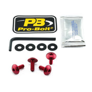 Pro Bolt Aluminum License Plate Bolt Kit - Red