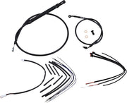 Burly Brand Black Vinyl Cable/Line Kit for Ape Hangers