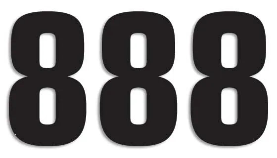 Blackbird Racing Number Plate Graphic - Two Series Numbers
