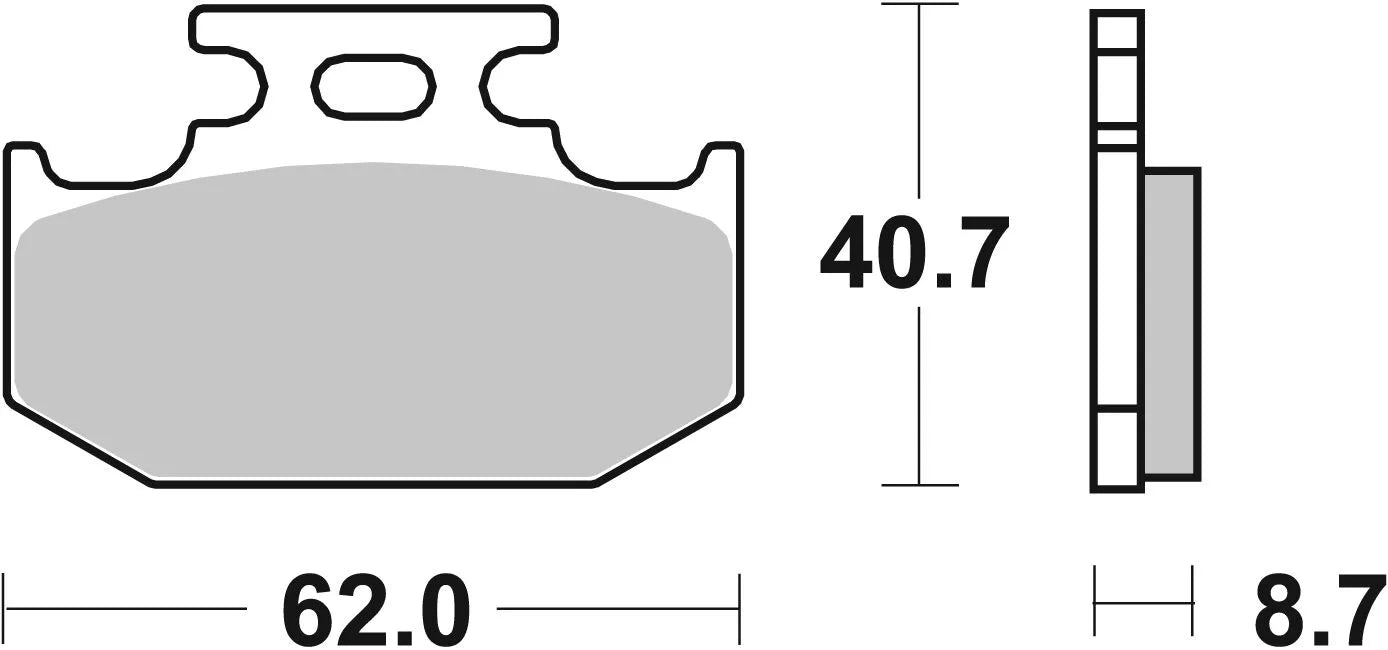 SBS Si Offroad Sinter Bremsbeläge - Hinten