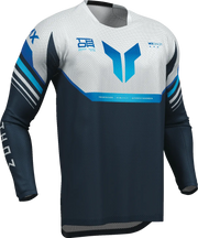 Thor Launchmode Air Raptor Jersey - Gray/White/Midnight Blue
