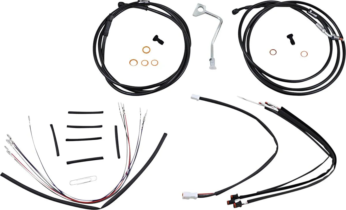 BURLY BRAND Complete Handlebar Cable/Line Kit for Ape Hangers