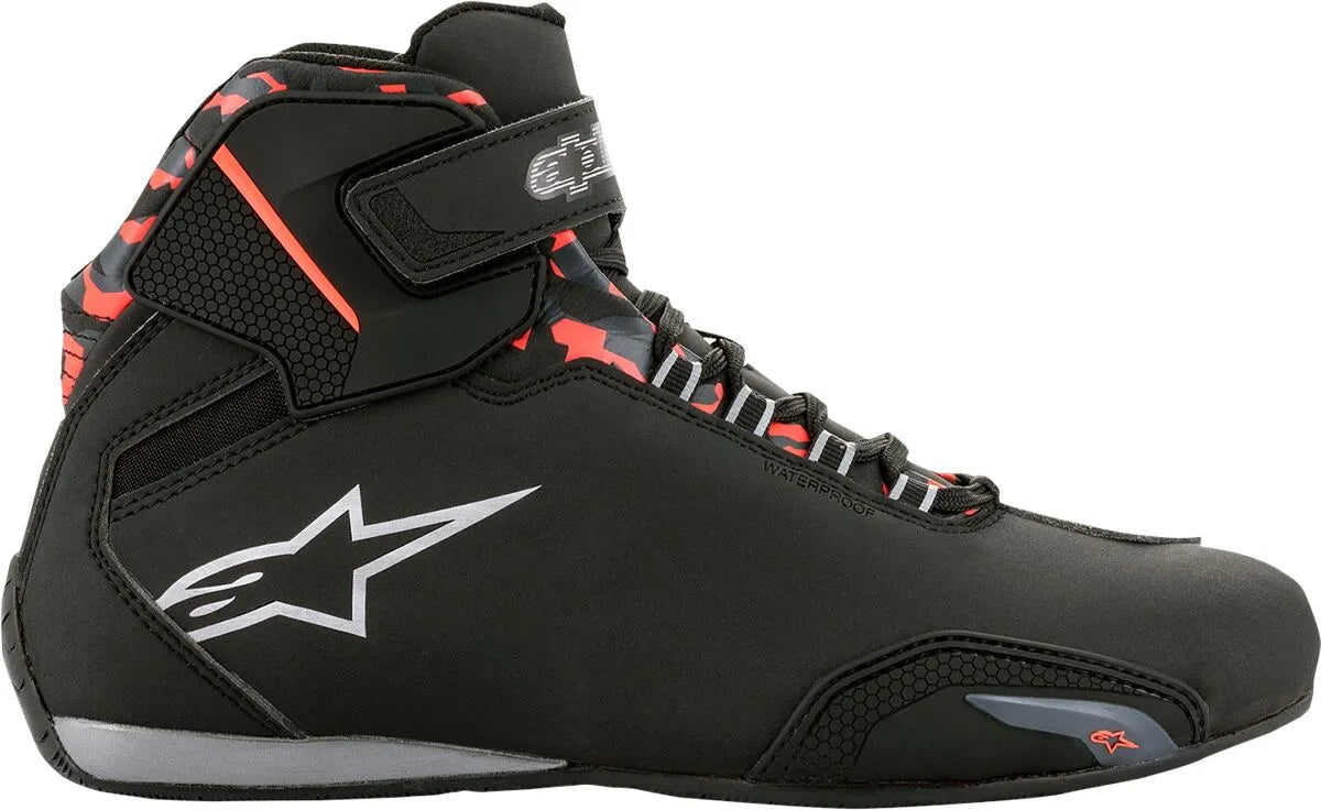 Alpinestars Sektor Waterproof Shoes Black/Gray/Red