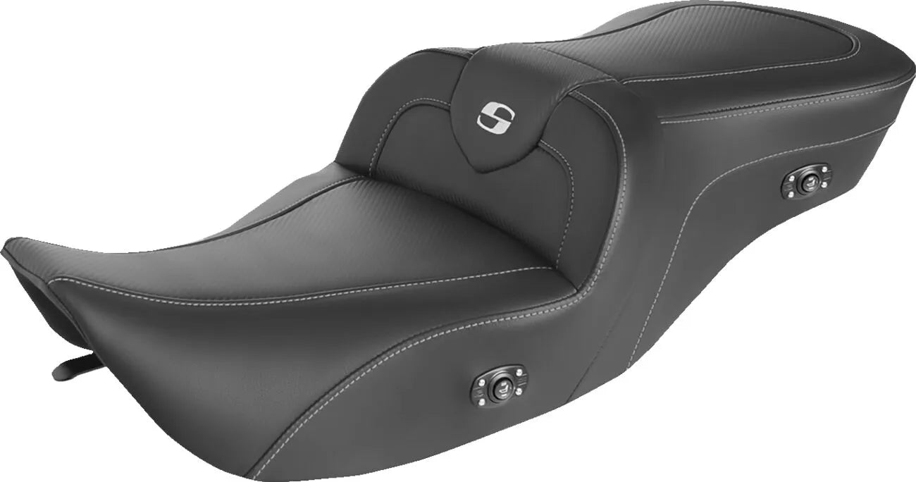Saddlemen Heated Roadsofa Carbon Fiber Seat - For Harley Davidson
