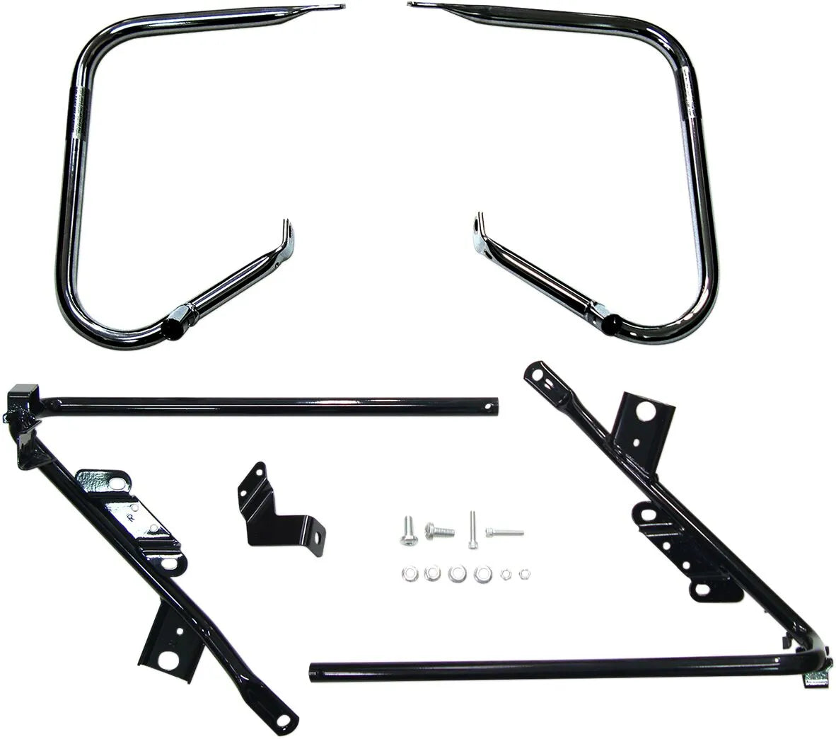 Drag Specialties Saddlebag Supports - Black Steel