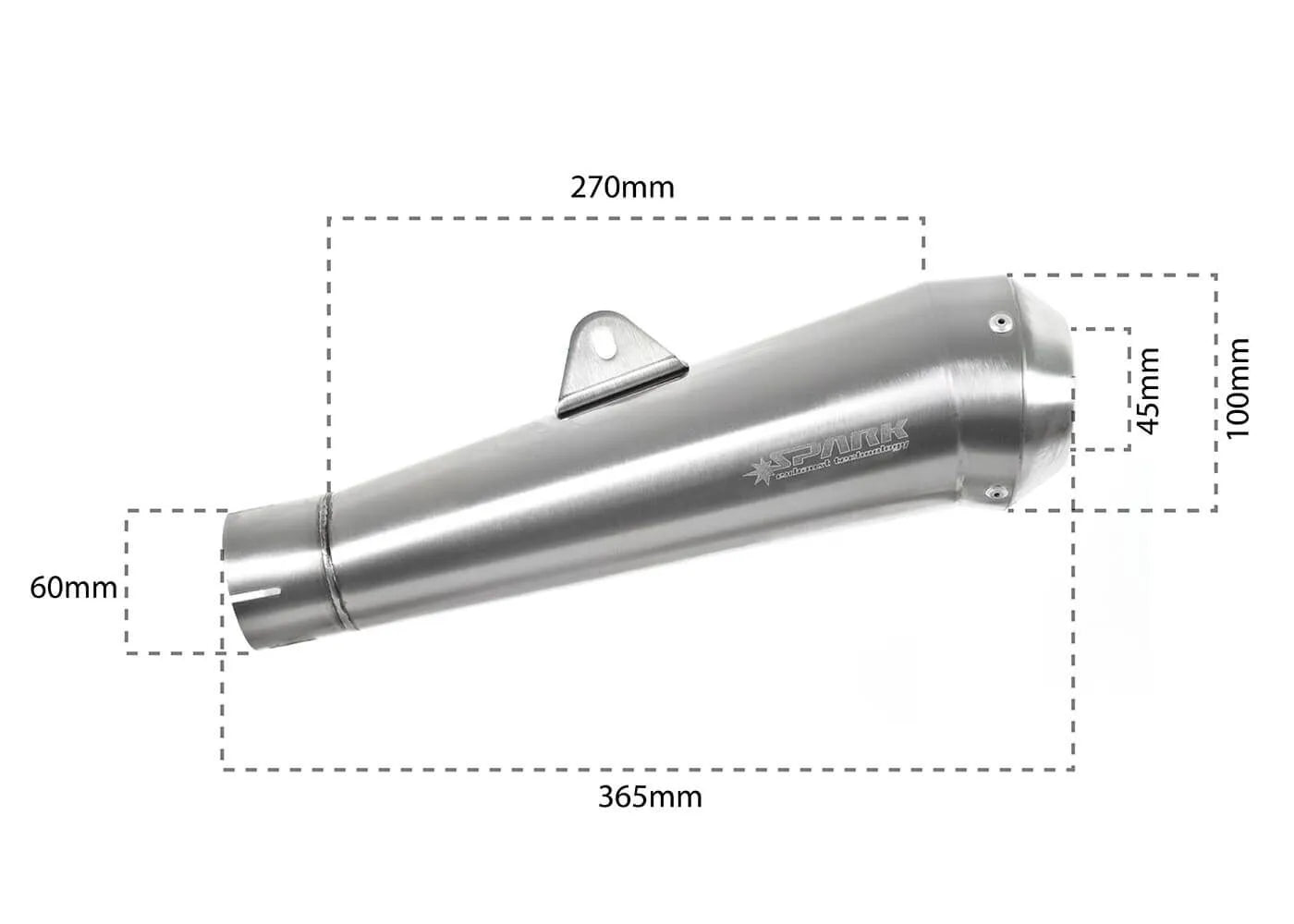Spark GP-Style Slip-On Schalldämpfer aus Edelstahl