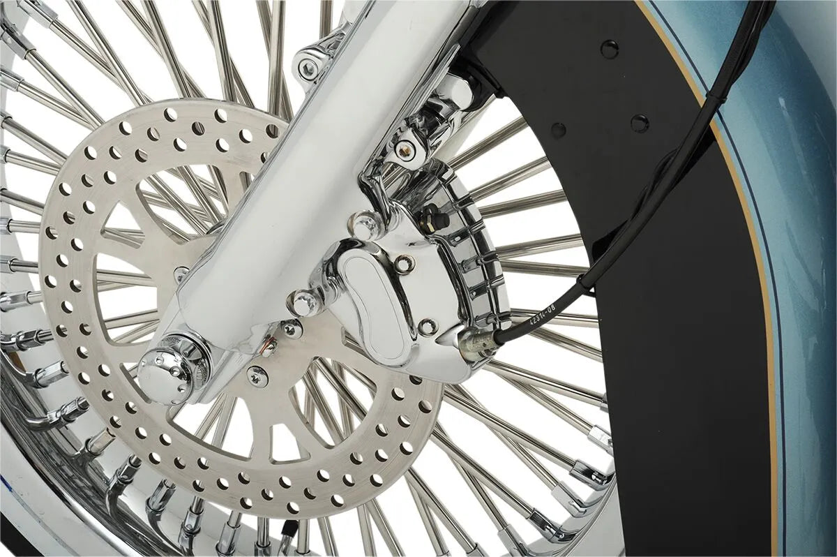 Drag Specialties Chrom 4-Kolben Bremssattel Vorne Links