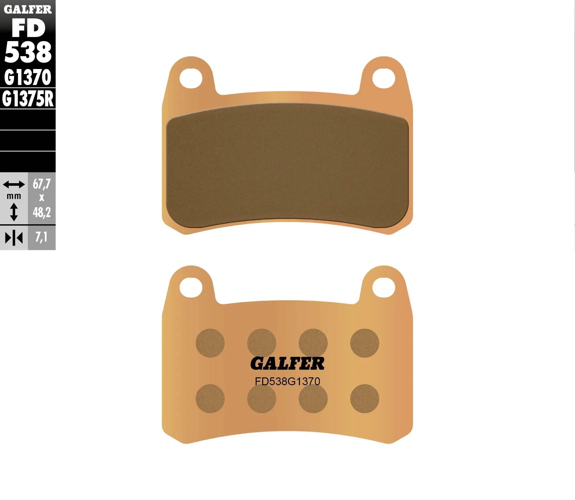 Galfer Hh Sintered Brake Pads - High-performance Braking - Front
