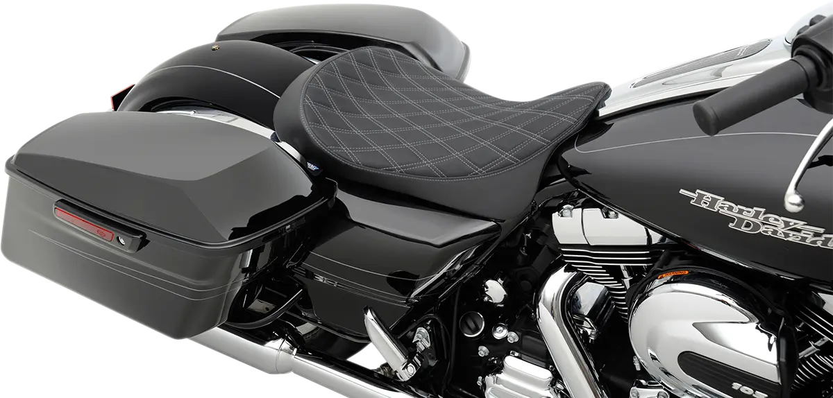 Drag Specialties Low-profile Solo Seat - For Harley Davidson