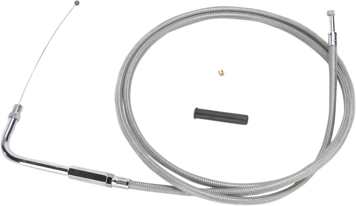 Drag Specialties Stainless Braided Throttle Cable