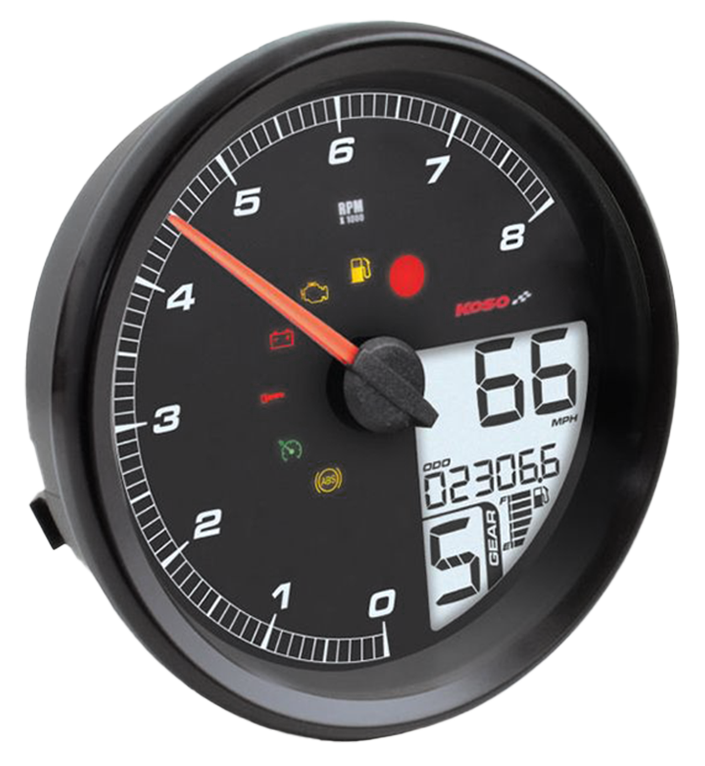 Koso HD-05 Fat Bob Style Gauge for Softail and Road King – Gauges & Dashes