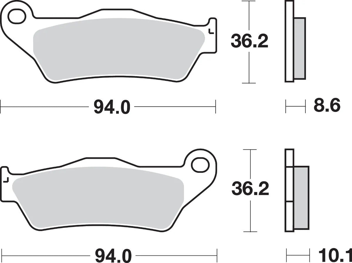 SBS LS Street Excel Sintered Hinterrad Bremsbeläge - Hinten