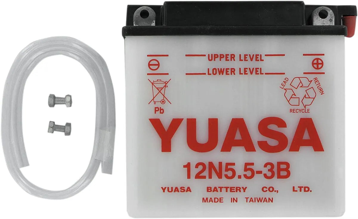Yuasa Conventional Battery 12N5.5-3B for Aprilia Vespa Yamaha