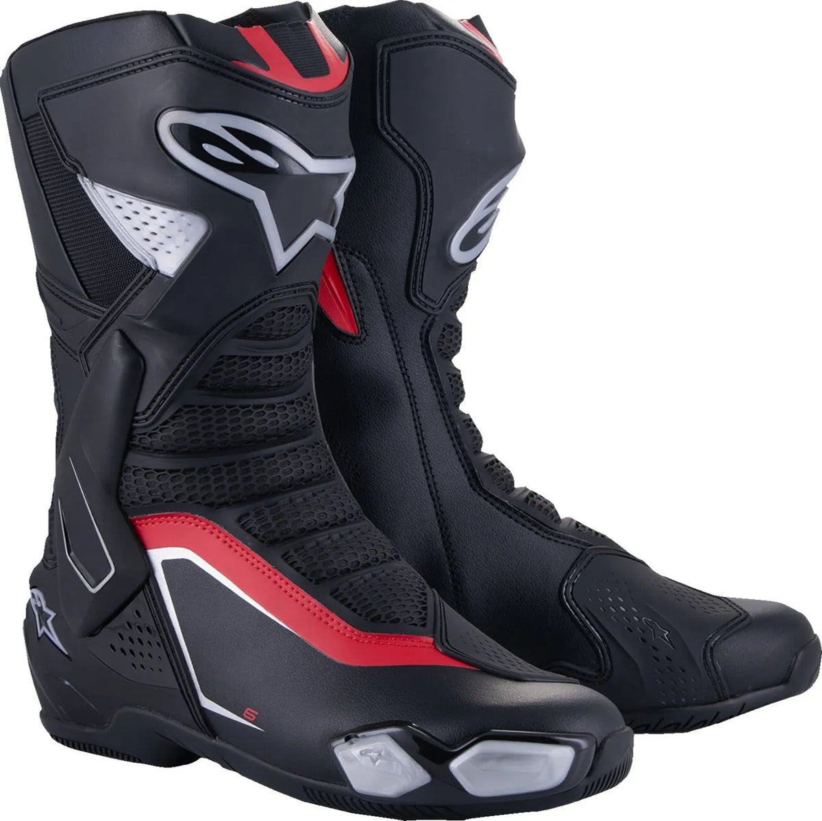 Alpinestars SMX-6 V3 Boots Black Silver Red