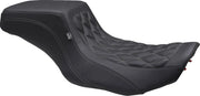Front Mustang Double Diamond Squareback Seat - For Harley Davidson