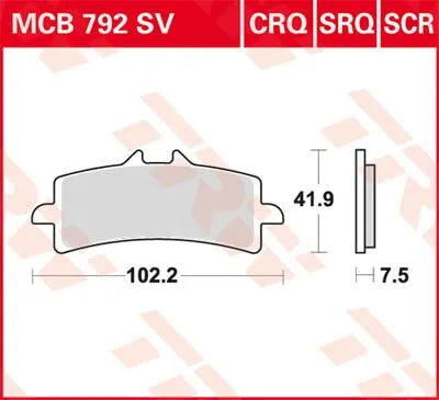 Trw Crq Series Carbon Race Bremsbeläge - Vorne