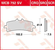 Trw Scr Series Sinter-Rennbremsbeläge - Vorne