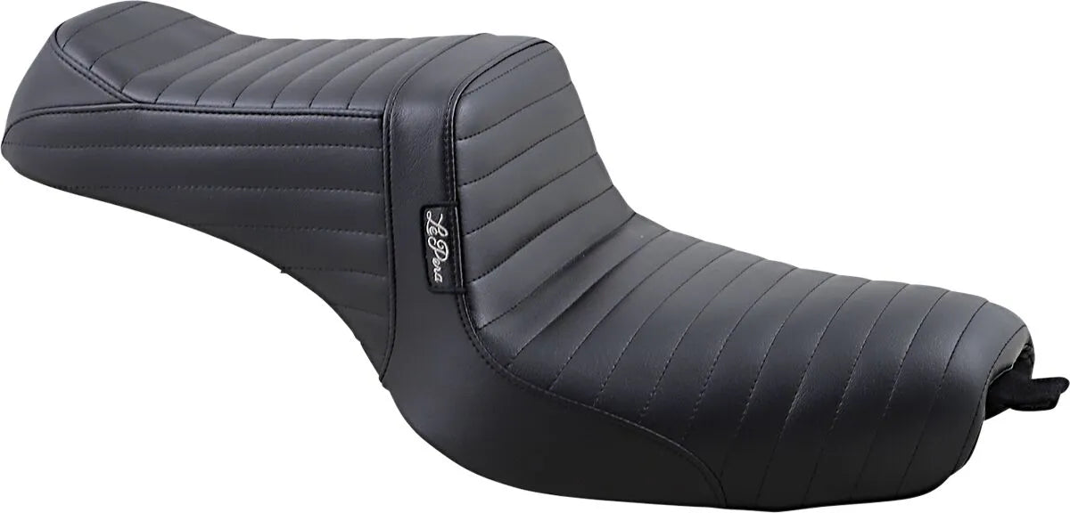 Le Pera Tailwhip Seat - Black Pleated 2-up - For Harley Davidson