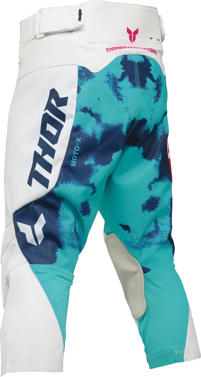 Thor Youth Launchmode Bleach Racewear Pants - Blue/Pink/White/Aqua