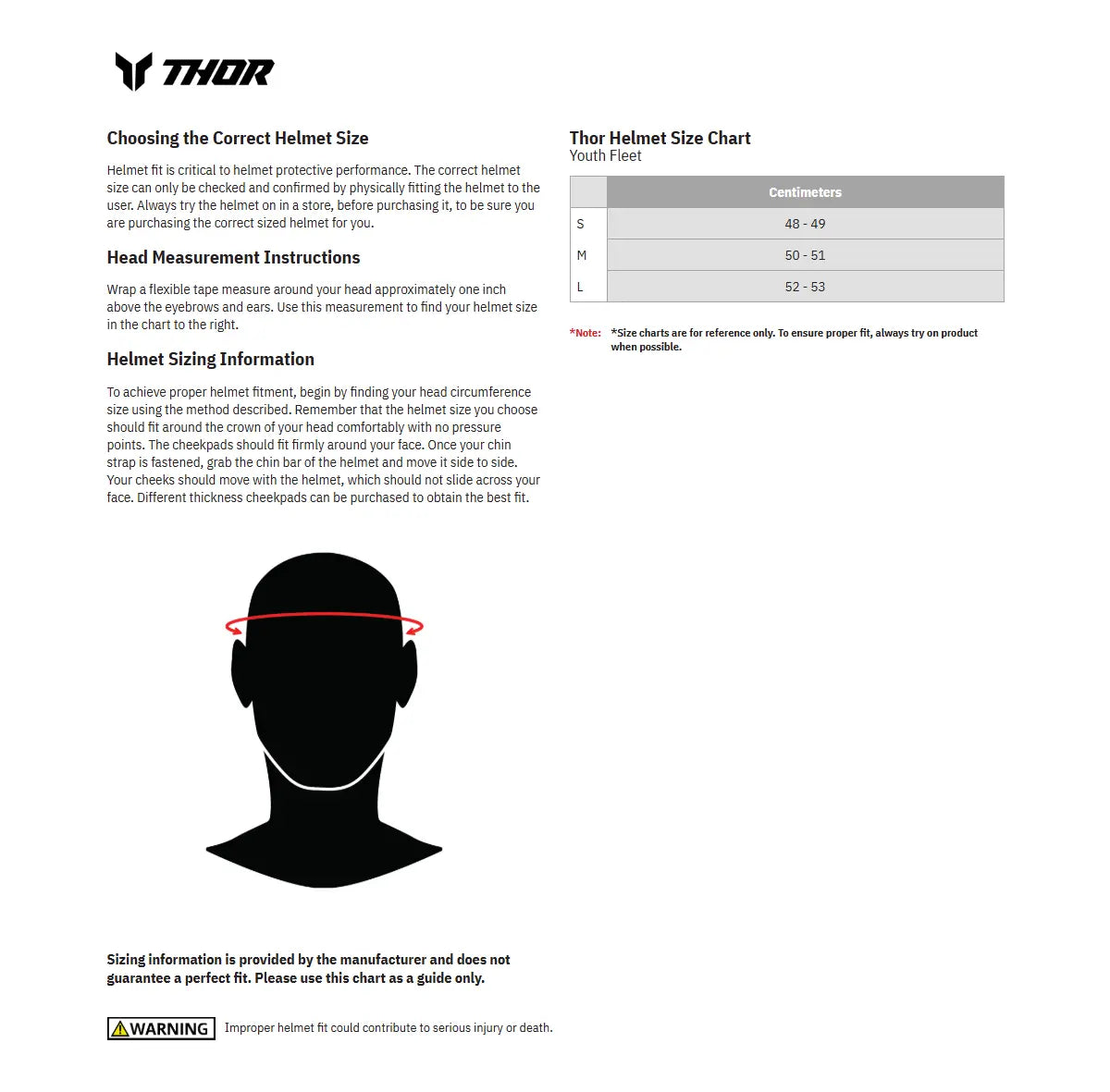 Thor Fleet Storm Helmet / Youth Black/White