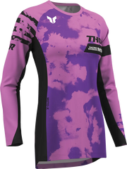 Thor Women's Launchmode Bleach Jersey - Black/Purple/White
