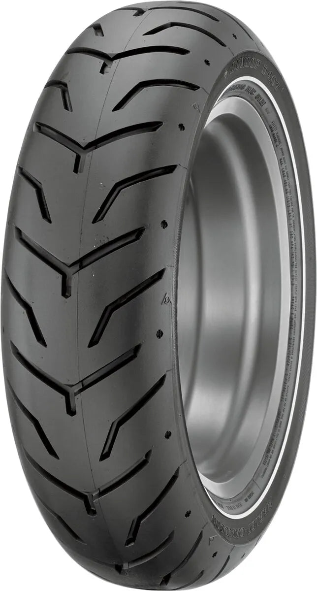 Dunlop D407 Whitewall Rear Tire 180/65b16 For Fl Touring