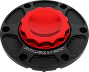 Arlen Ness 12 Point Gas Cap - Red/black Billet Aluminum