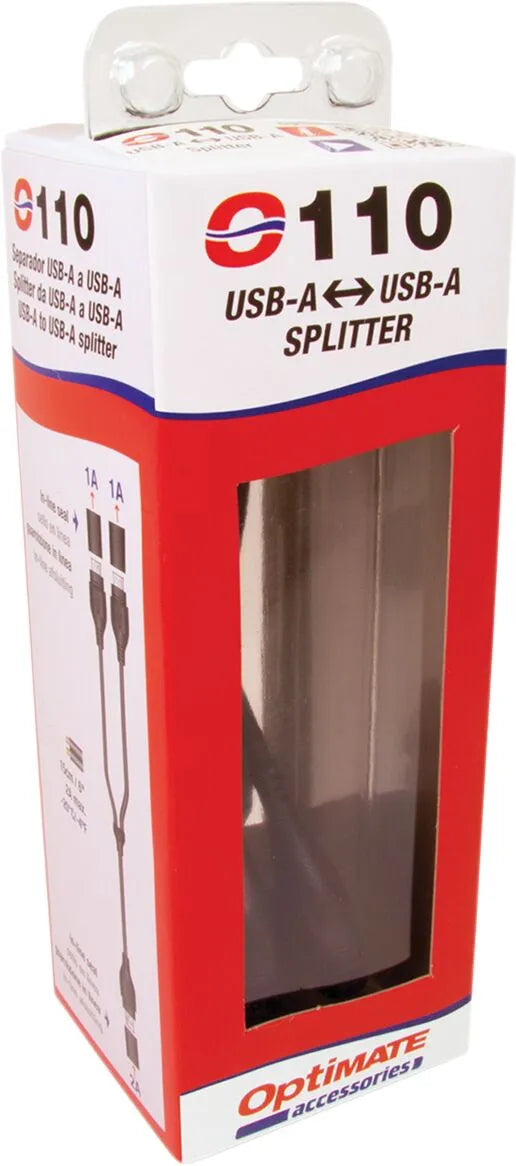 Tecmate OptiMate USB Y-Splitter - Black - O110