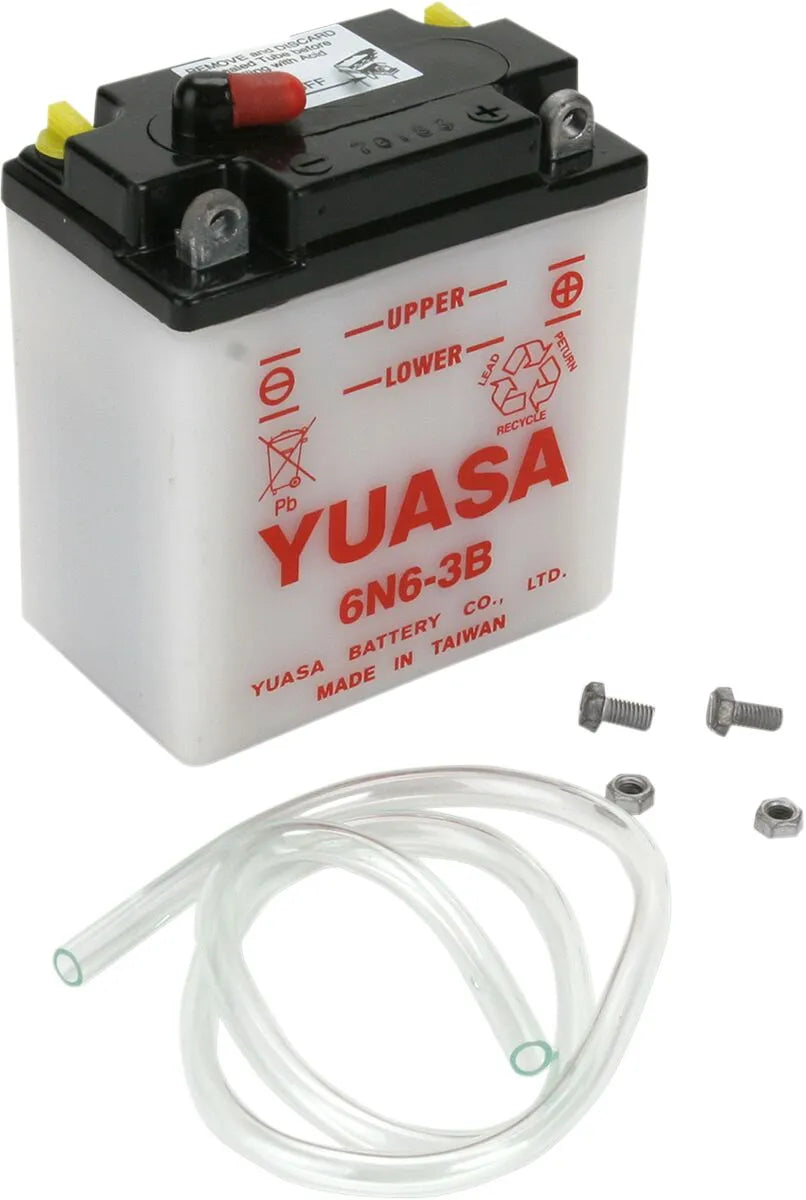 Yuasa 6N6-3B 6-Volt Dry Conventional Battery for Honda CB