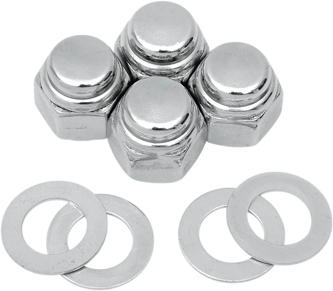 Colony Chrome Rocker Nut Kit for Harley Davidson 1971-1984