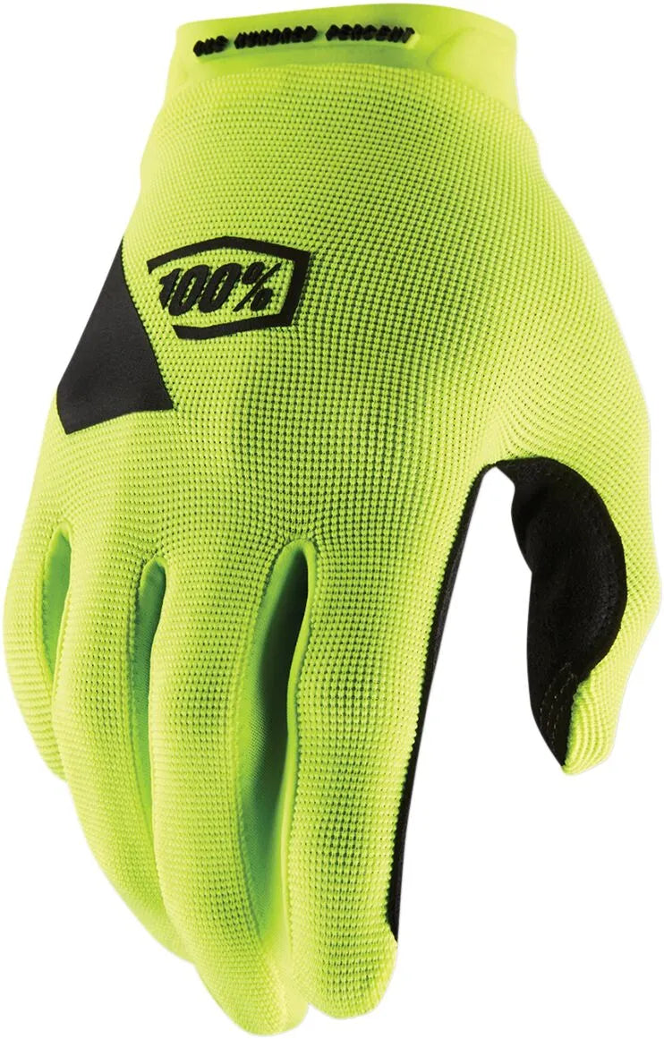 100% Ridecamp Off-road Gloves - Fluorescent Yellow