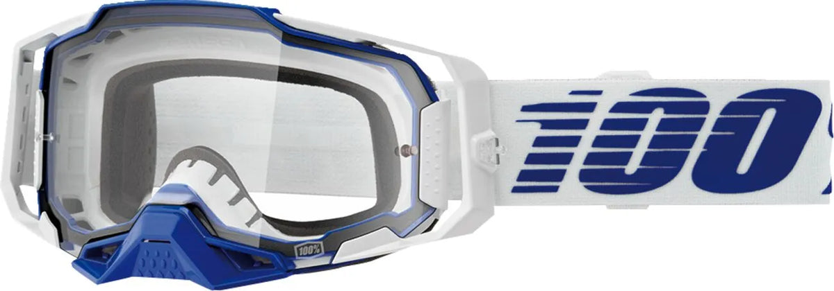 100% Armega Goggle Blue Clear