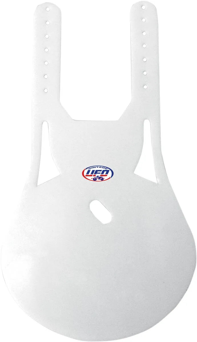 Ufo Vintage Universal Number Plate - White