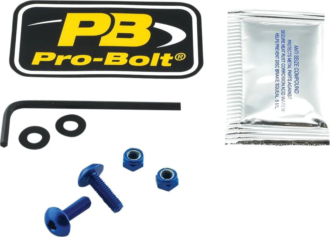 Pro Bolt Aluminium License Plate Bolt Kit - Blue