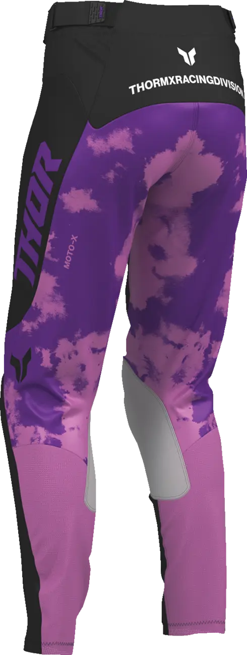 Thor Women's Launchmode Bleach Motocross Pants - Black/Purple/White