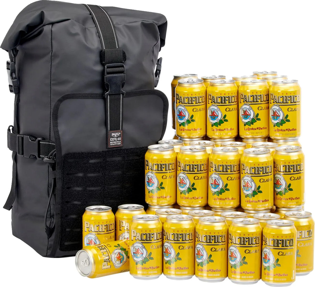 Biltwell EXFIL-60 1680D Polyester Roll Bag - Black - 3016-01