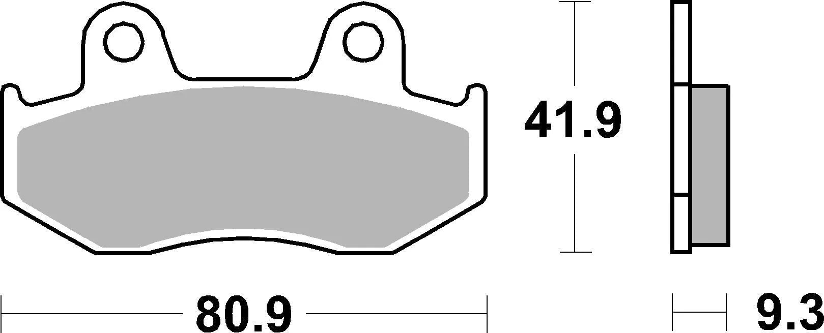 SBS CT Scooter Carbon Tech Organische Bremsbeläge - Vorne