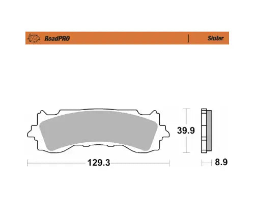 Moto-master Roadpro Sinter Brake Pad Front - Front