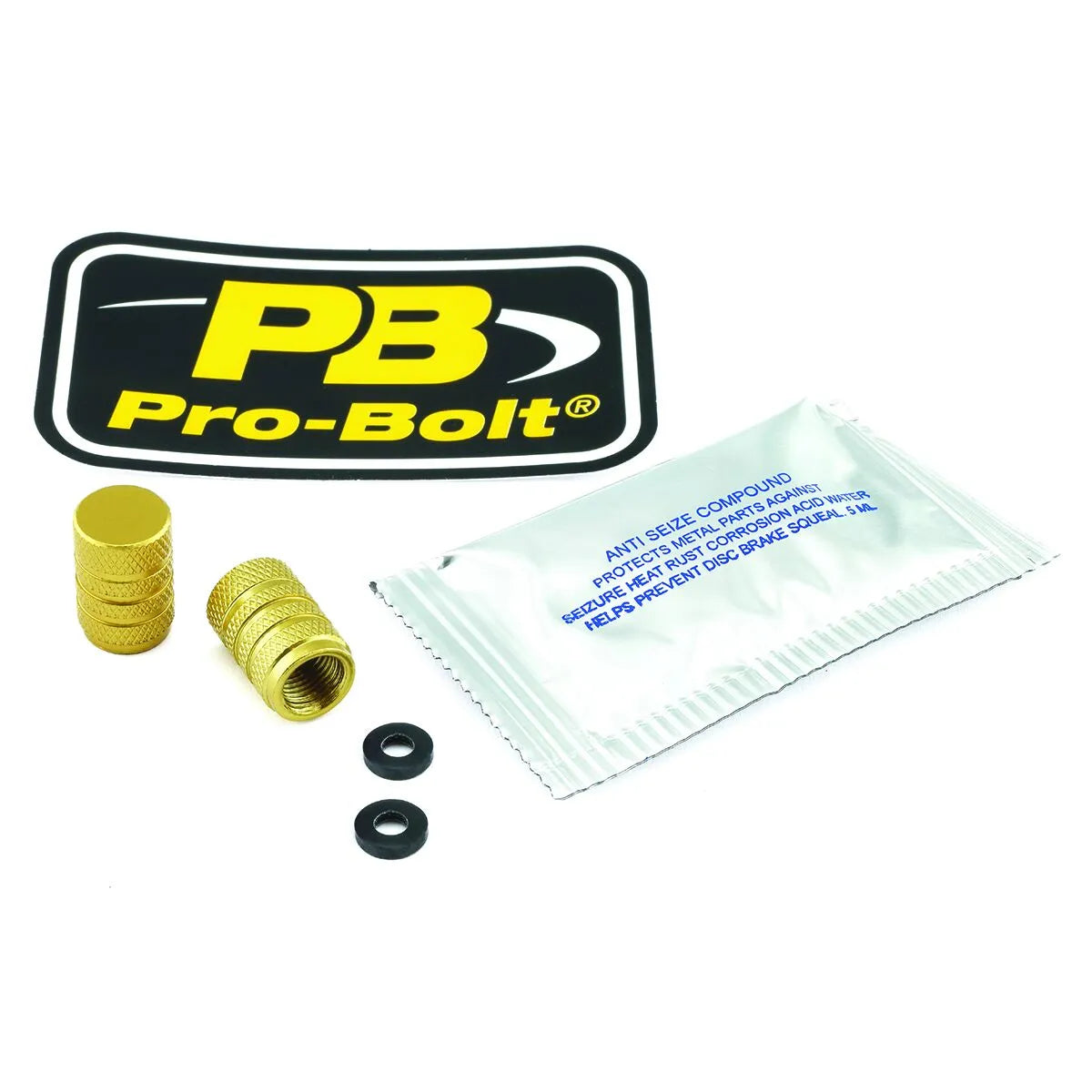 PRO BOLT Aluminum Valve Stem Cap for Motorcycle Tires