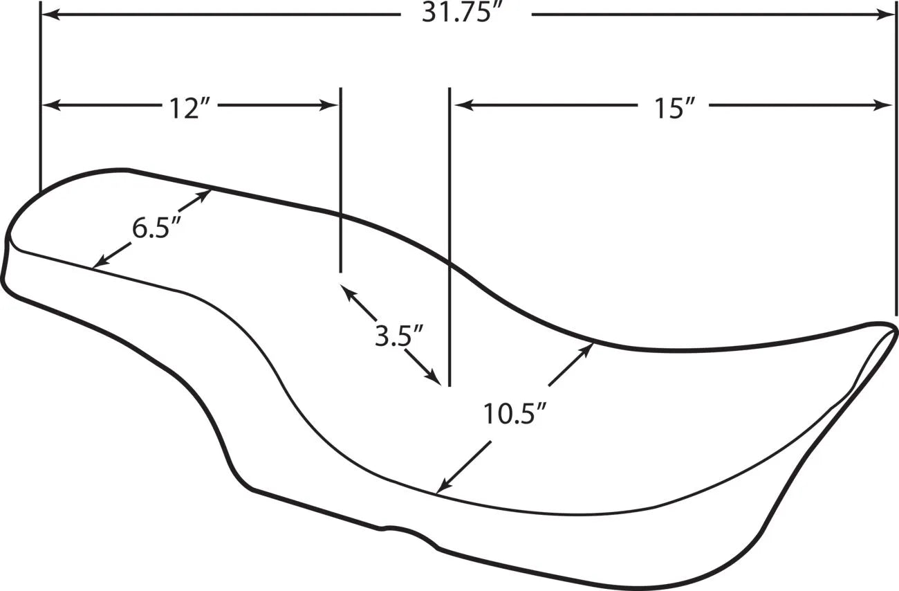 Drag Specialties 2-up Seat - For Harley Davidson