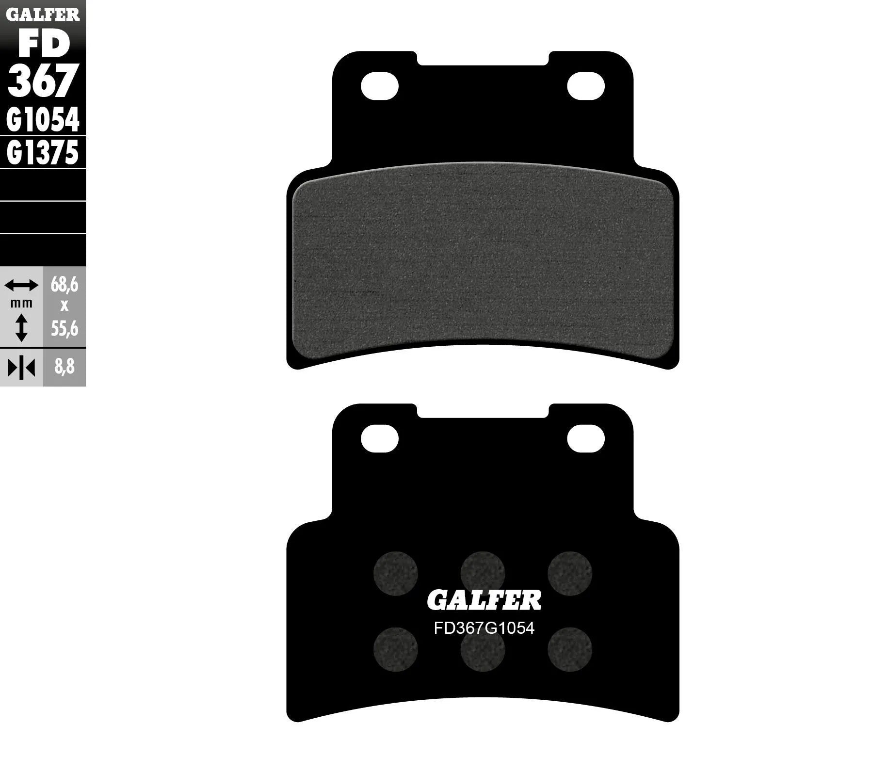 Galfer Semi-metallic Brake Pads For Oem Replacement