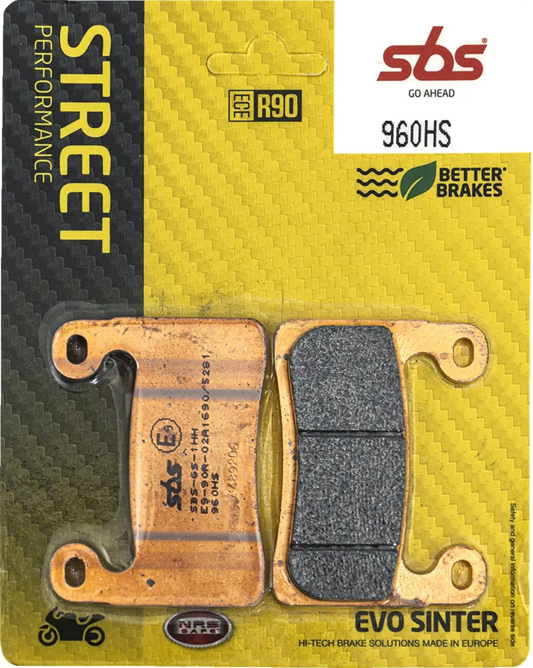 Sbs Hs Street Excel Sinter-Vorderradbremsbeläge - Vorne
