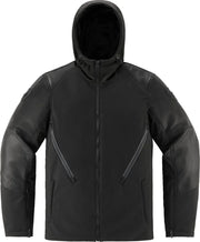 Icon Basehawk2™ Leather Motorcycle Jacket For Men - Black