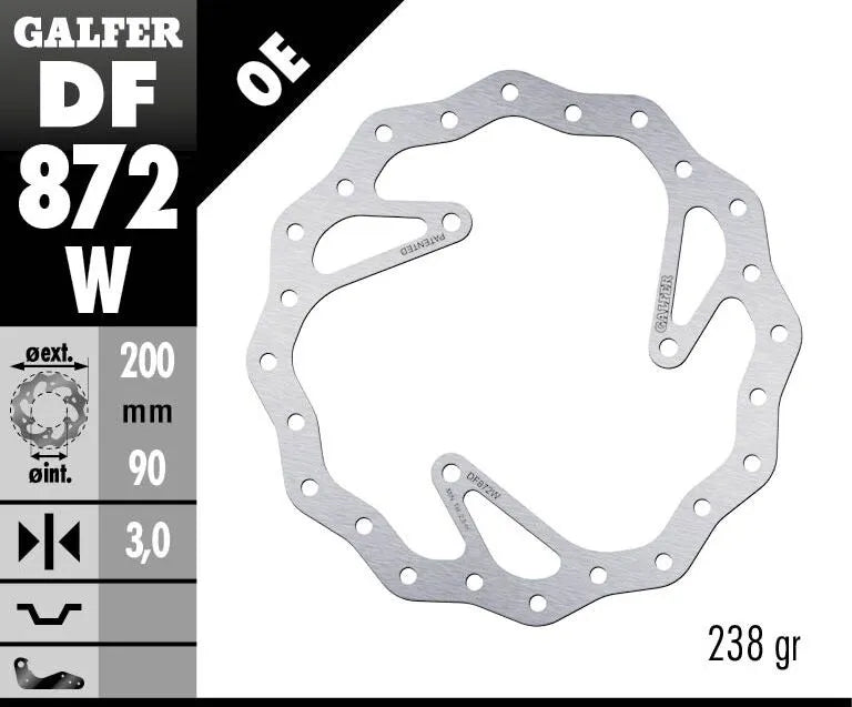 Galfer Wave Brake Rotor For Motorcycles - Front