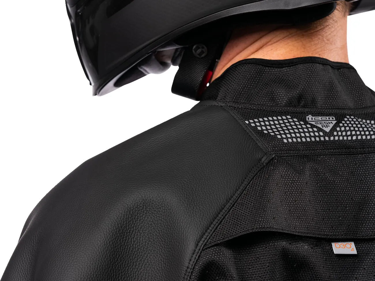 Icon Mesh Af™ Leather Jacket - Black