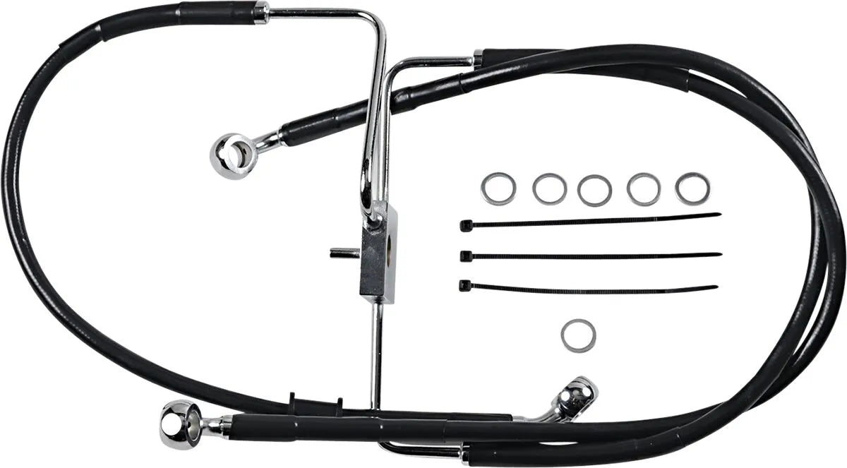 Drag Specialties Verlängerte Bremsleitung 31" Edelstahl vorne