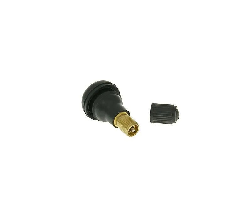 101 OCTANE TR412 Short Straight Tubeless Tire Valve Black