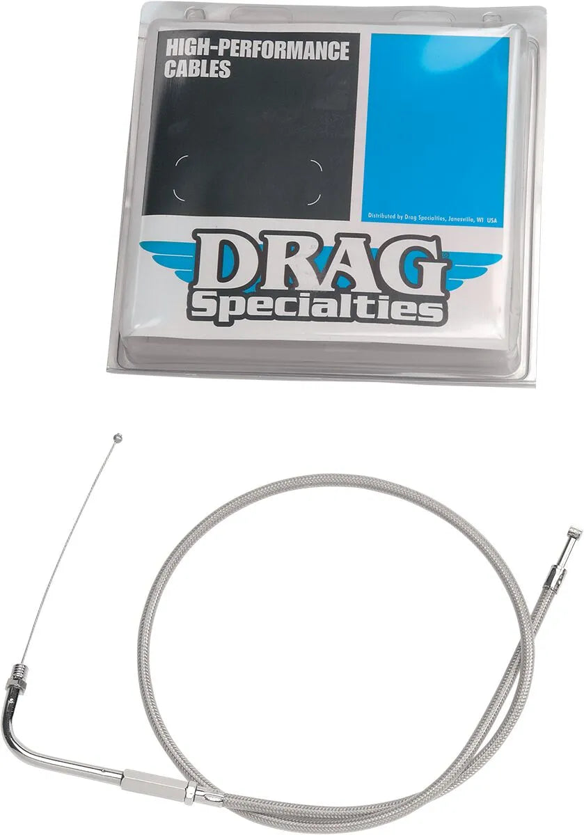 Drag Specialties Stainless Steel Braided Idle Cable
