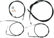 LA CHOPPERS Black Vinyl Cable/Brake Line Kit for 12"-14" Ape