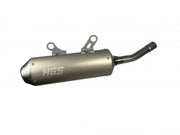 Hgs 2-Takt Schalldämpfer Aluminium Auspuff Mit Stahl Endkappe